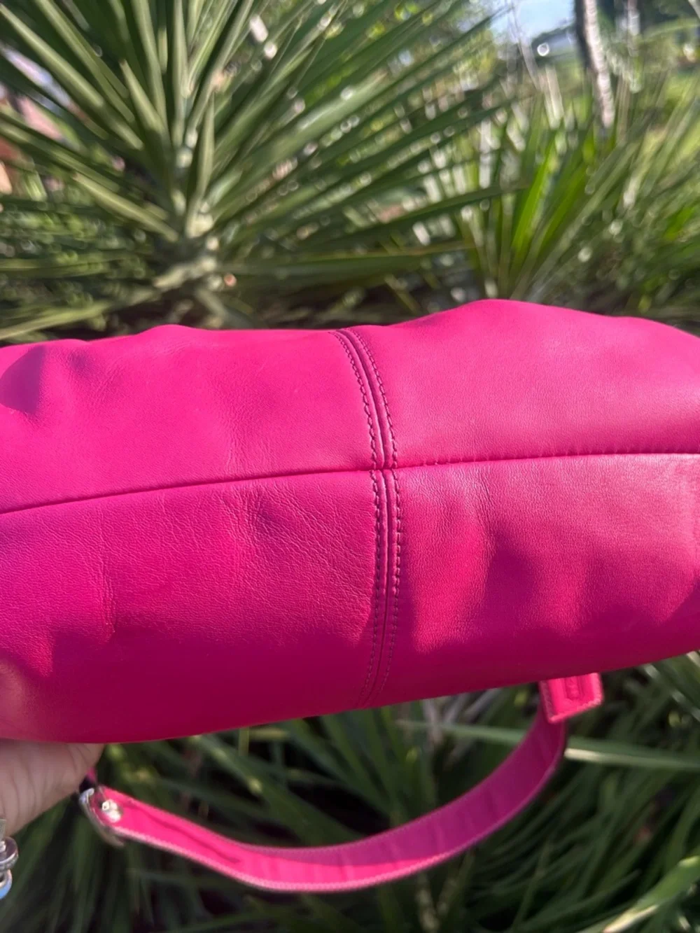 Coach  SoHo Pink Pleated Calf Hide Y2K flap bag - Picture 7 of 15